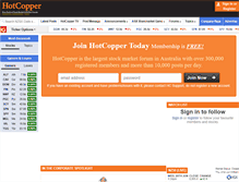 Tablet Screenshot of hotcopper.co.nz
